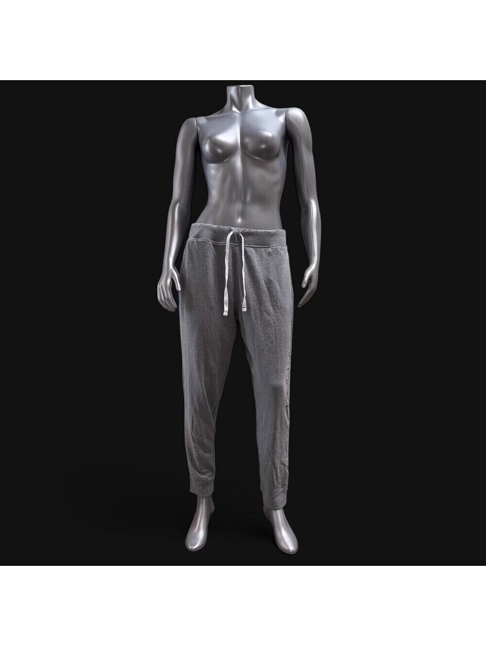 Calvin Klein Womens Large Grey Logo Sleepwear Joggers Lounge Sweatpants Pajamas